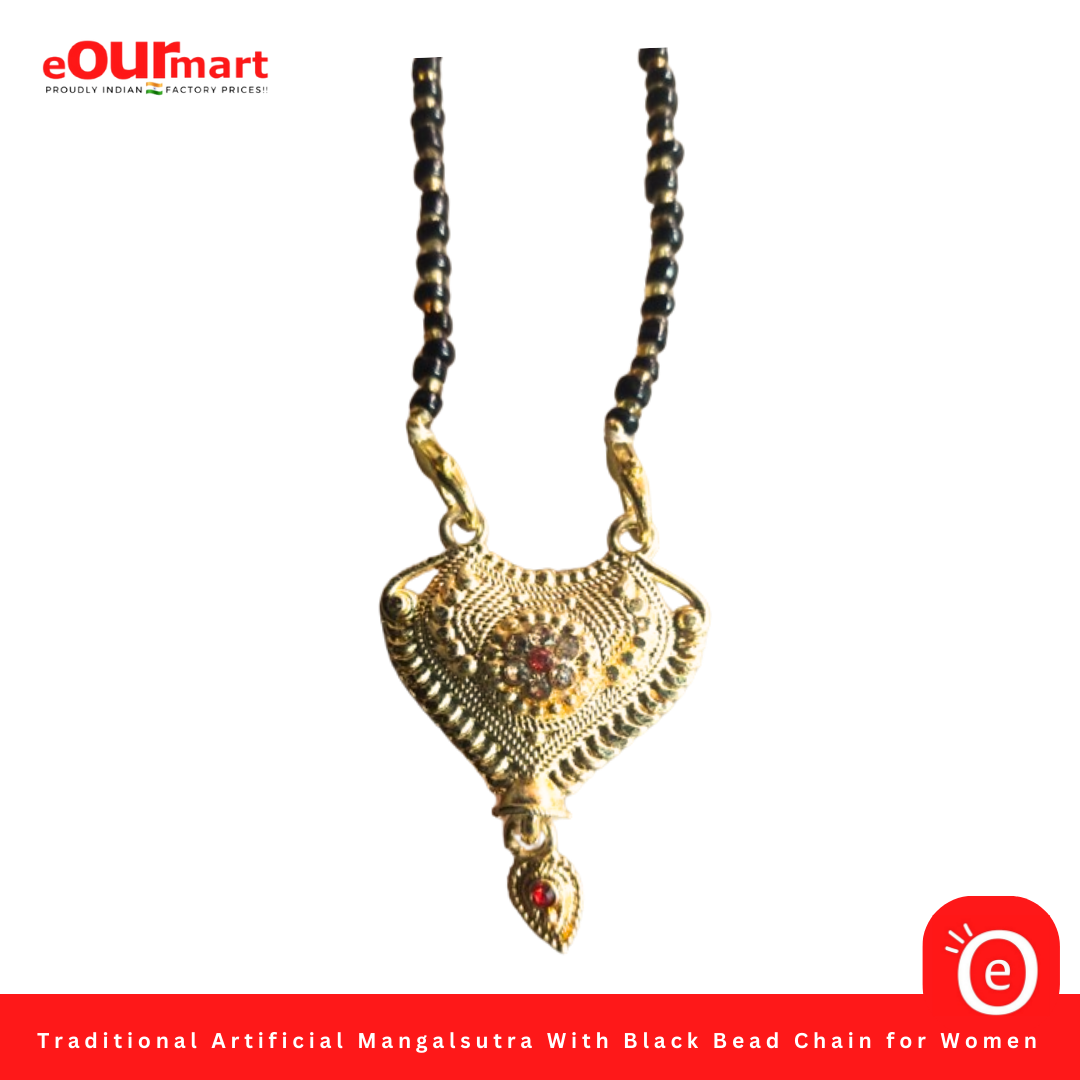 Artificial Mangalsutra With Black Bead Chain