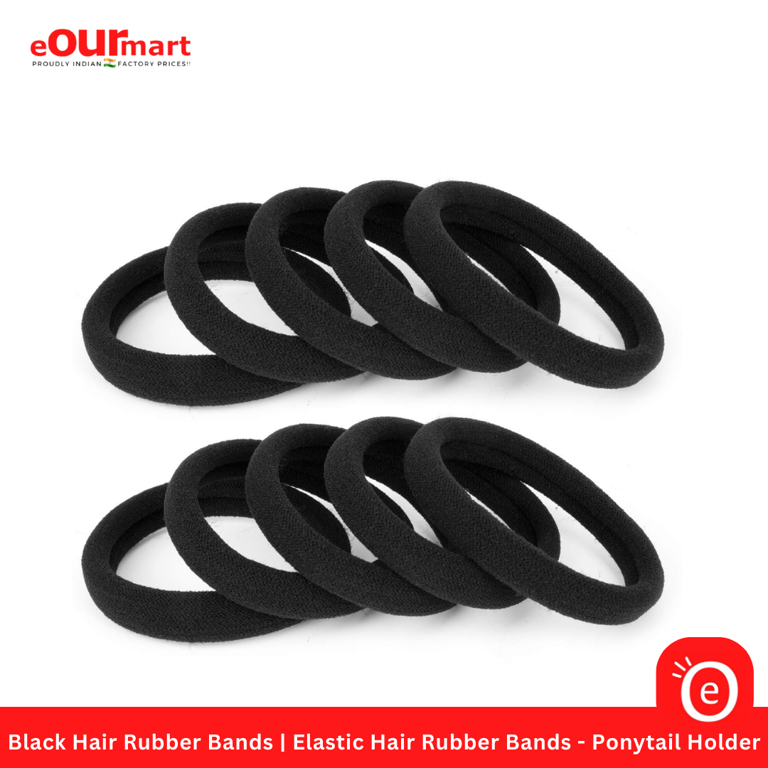 Black Hair Rubber Bands | Elastic Hair Rubber Bands