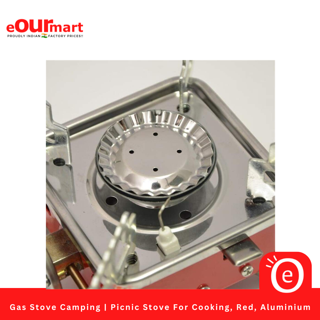 Gas Stove Camping | Picnic Stove For Cooking, Red, Aluminium