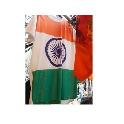 Tiranga Round Neck Tshirt | Indian Tri-color Half Sleeve, Large Size Tshirt | Unisex Tiranga Tshirt, Desogn May Vary