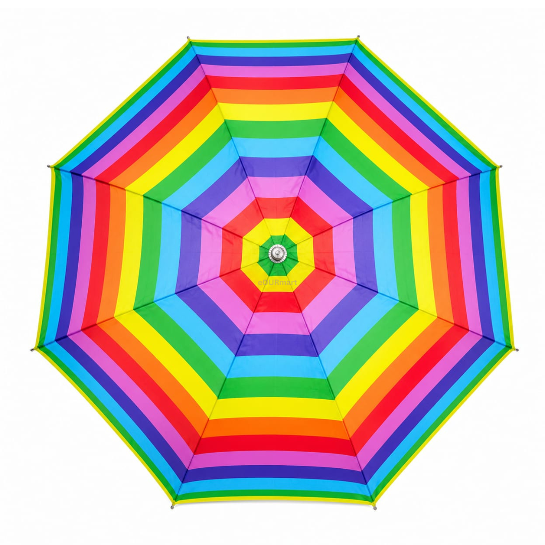 Umbrella 2 Fold Rainbow @109.90/- , Auto Open Umbrella, Rain and UV Rays Protection (21 Inch, Multicolor)
