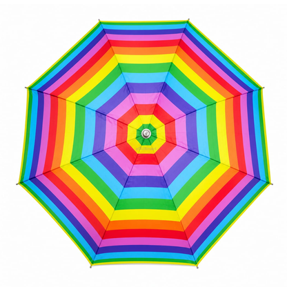 Umbrella 2 Fold Rainbow @109.90/- , Auto Open Umbrella, Rain and UV Rays Protection (21 Inch, Multicolor)