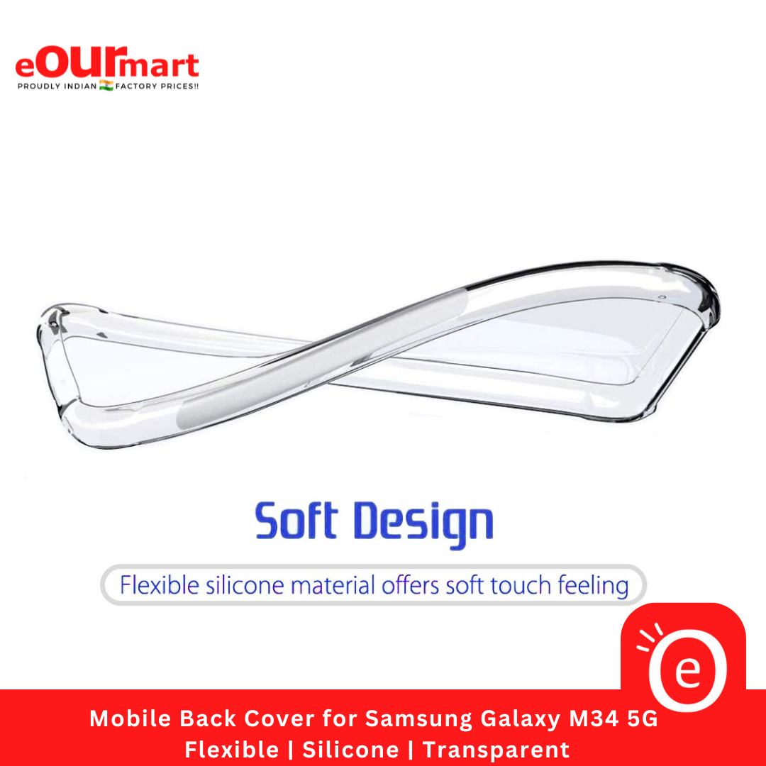 Mobile Back Cover for Samsung Galaxy M34 5G  Flexible | Silicone | Transparent Cover