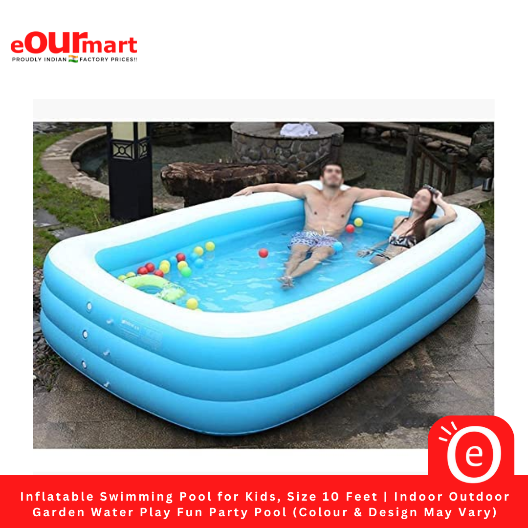 Inflatable Swimming Pool for Kids, Size 10 Feet