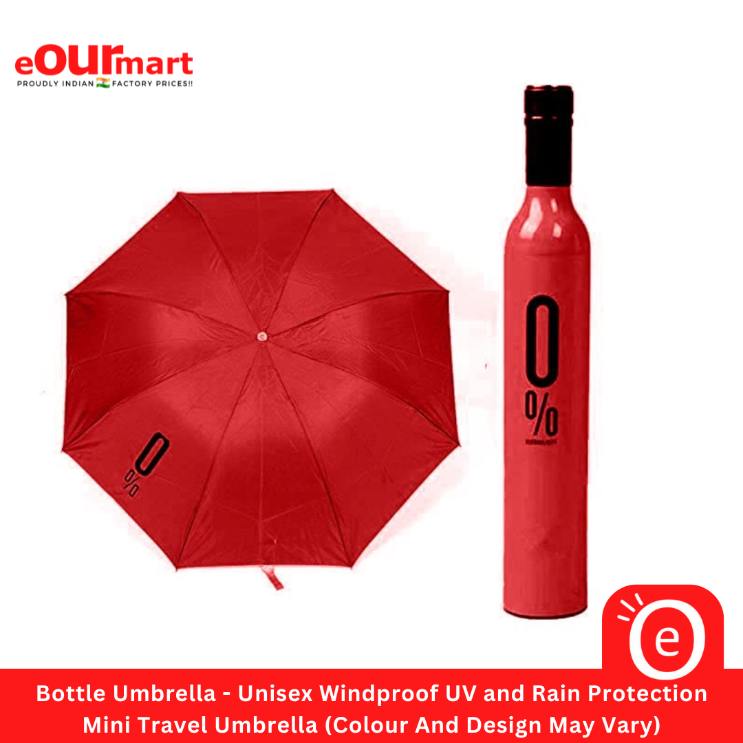 Bottle Umbrella - Unisex Windproof UV and Rain Protection | Mini Travel Umbrella