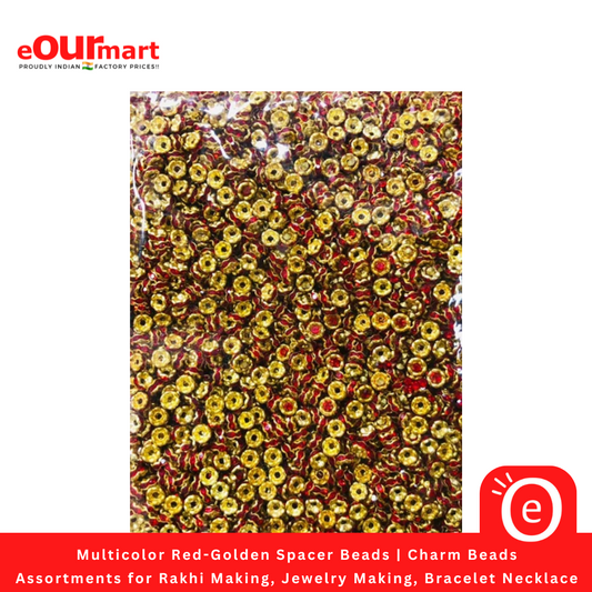 Multicolor Red-Golden Spacer Beads