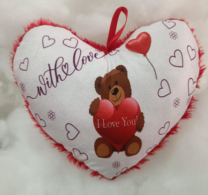 Soft Plush Love Shape Dil, Mix Design And Print | Valentine Special Heart | Love Heart Cushion Soft Stuffed Plush Toy For Boys & Girls Wedding Anniversary Birthday Valentine's Day