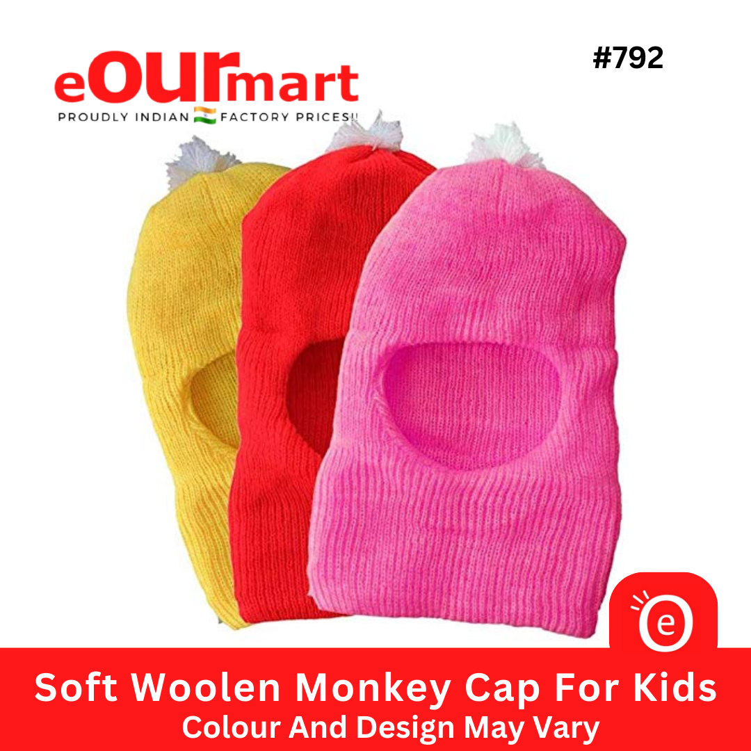 Soft Woolen Monkey Cap For Kids 