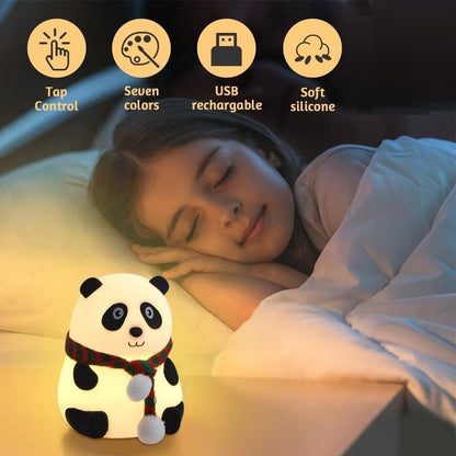 Touch Silicone Panda Light Lamp, MOQ 100 PCS, @175/- Per Piece | Night Light for Kids, Girls & Boys | Cute Bedroom Decor for Women | Cute Panda Lamp