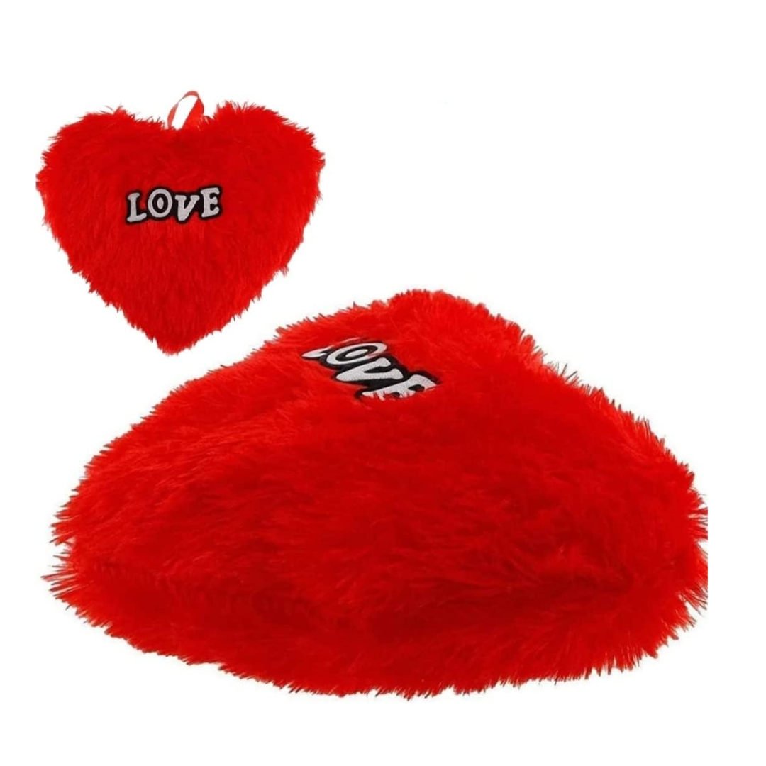 Valentine Special Huggable Love Heart Shape Soft Plush Stuffed Cushion Pillow Toy in Red | Heart Shape Cushion Pillow Valentine GiftColor |  | Sleeping Pillow for Girl Birthday Gift, Valentine's Day