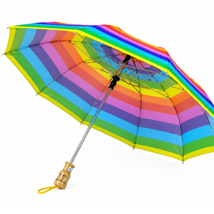 Umbrella 2 Fold Rainbow @109.90/- , Auto Open Umbrella, Rain and UV Rays Protection (21 Inch, Multicolor)