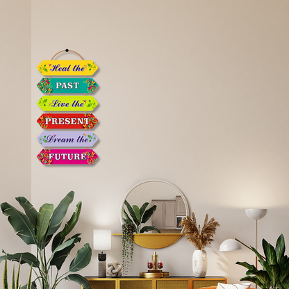 Wall Hanging Wholesale B2B@ ₹110 MOQ 48 Pcs Factory Price | Home Decor Motivational Quote Heal the Past Wall Hanging | Wall Decor Motivational Quotes for Home Decoration (12X24 Inch)