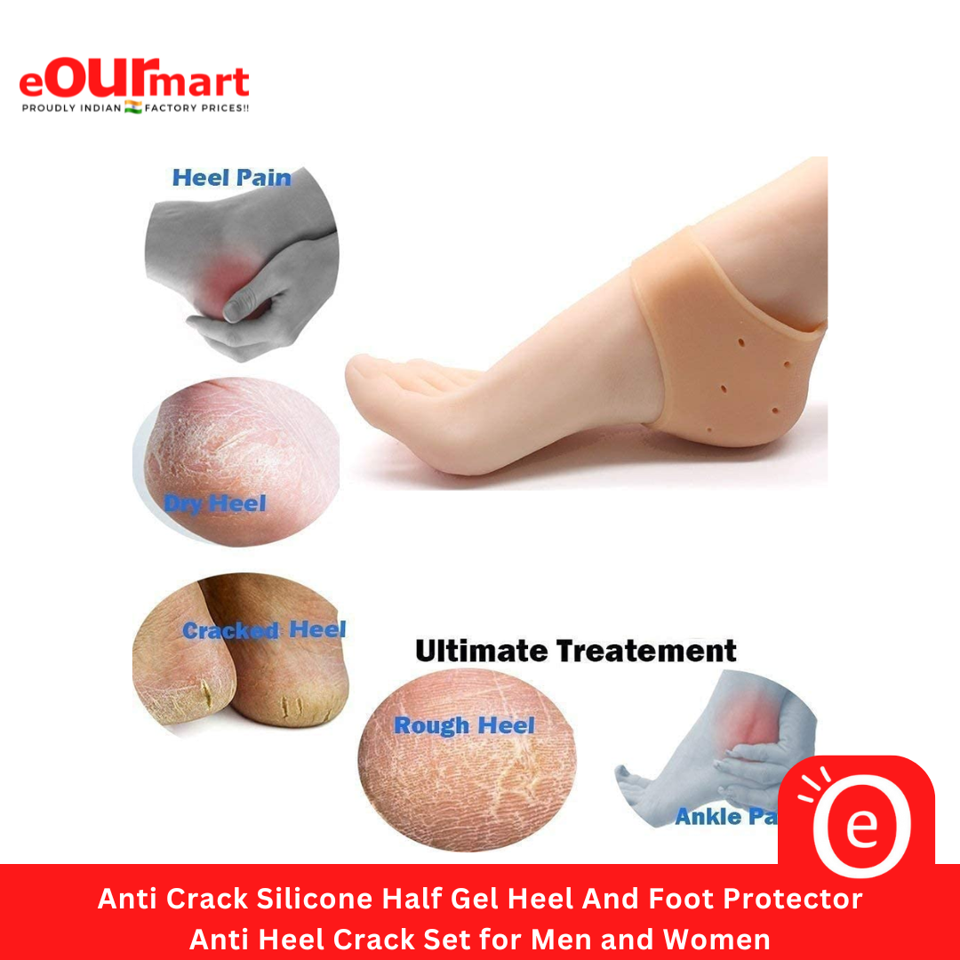 Anti Crack Silicone Half Gel Heel And Foot Protector 