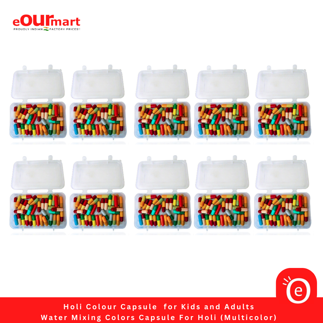 Holi Colour Capsule  for Kids and Adults | Water Mixing Colors Capsule For Holi (Multicolor)