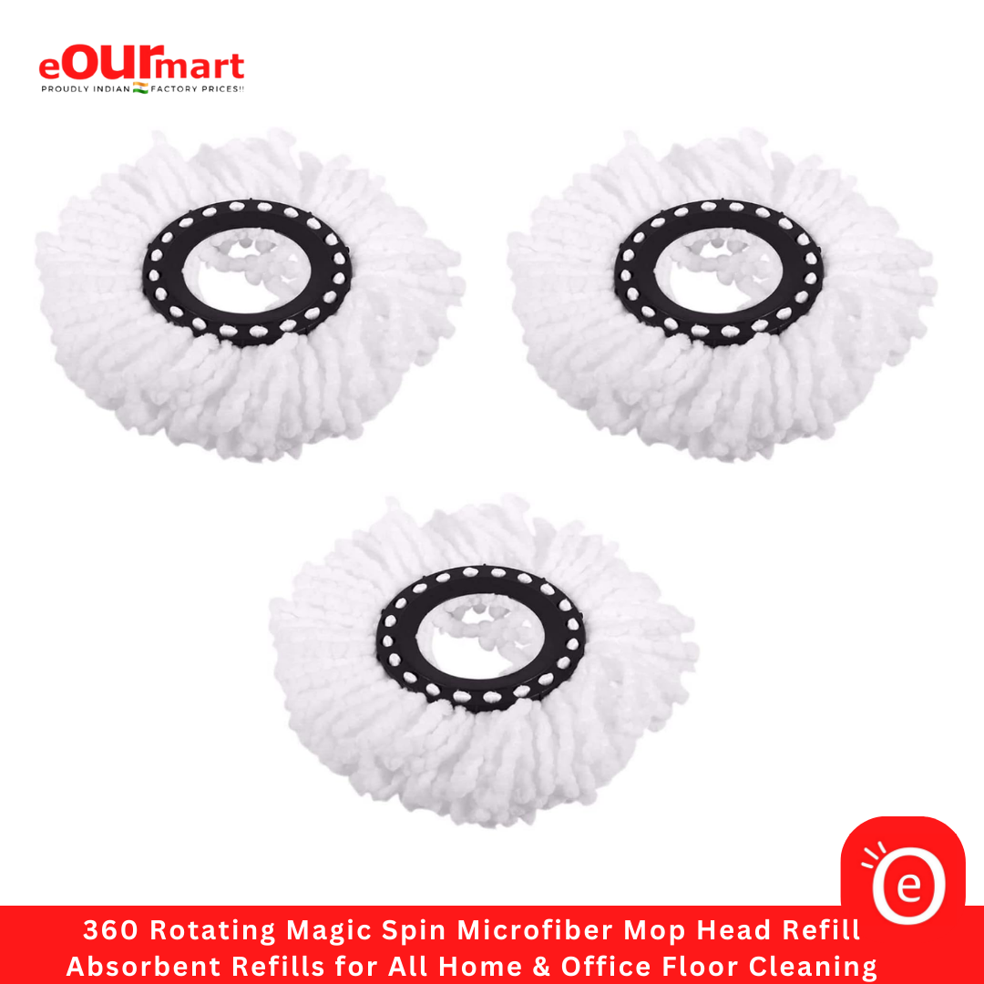 360 Rotating Magic Spin Microfiber Mop Head Refill | Absorbent Refills 