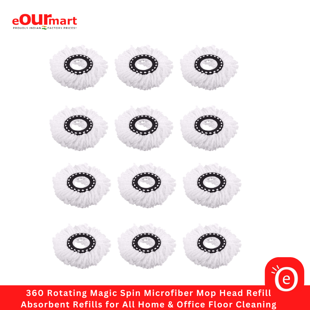 360 Rotating Magic Spin Microfiber Mop Head Refill | Absorbent Refills 