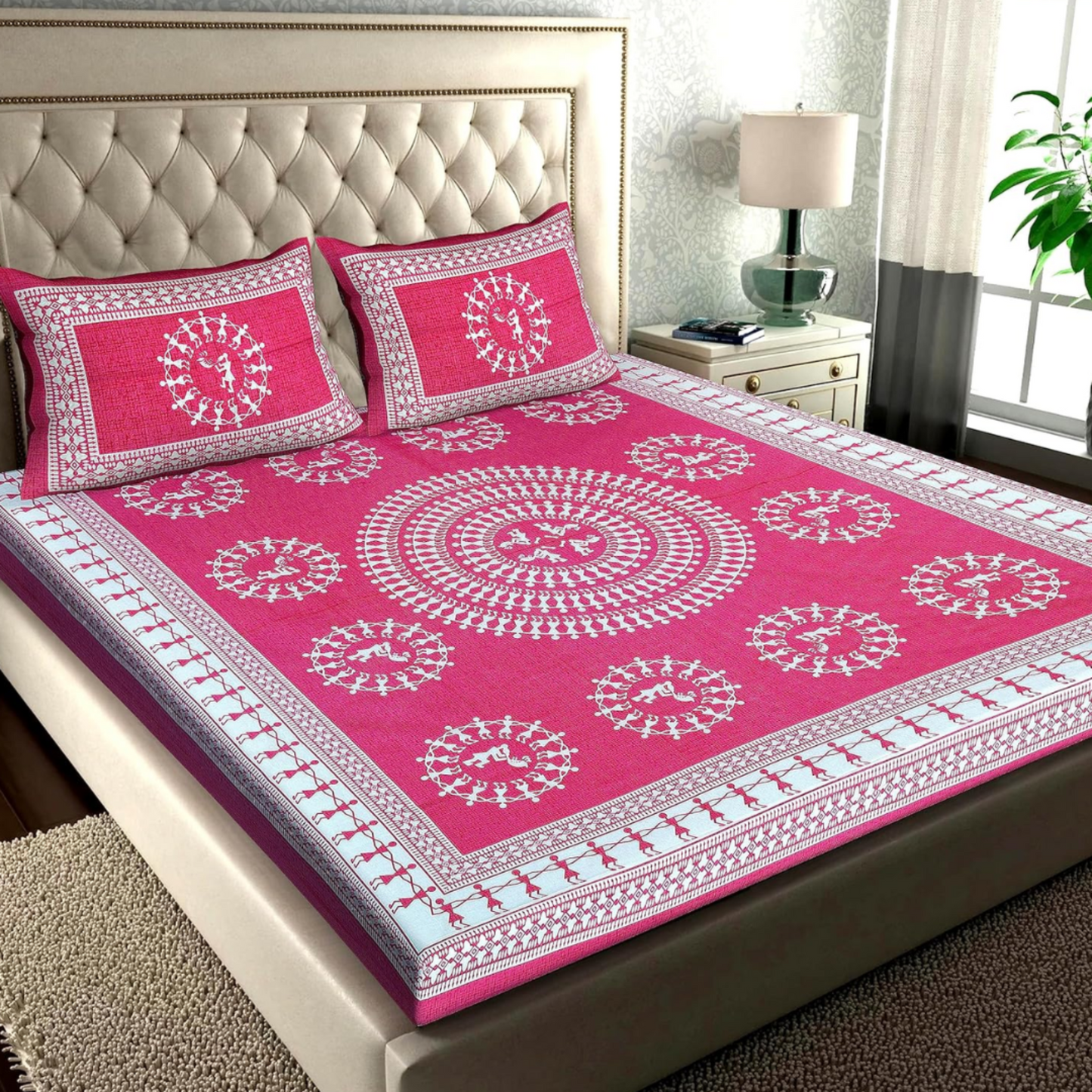 Diwali Gift Double Bed Bedsheet under ₹ 199 | Cotton 85×90 Inch, Multicolor
