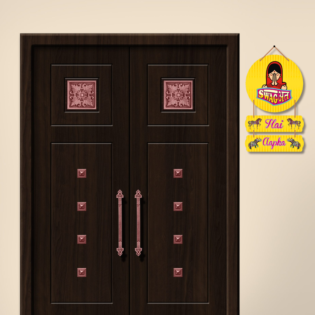 Wall Hanging Wholesale B2B@ ₹110 MOQ 48 Pcs Factory Price | Wall Hangings Swagat Hai Apka | Wall Decor for Home (Main Door)(12X21 Inch)
