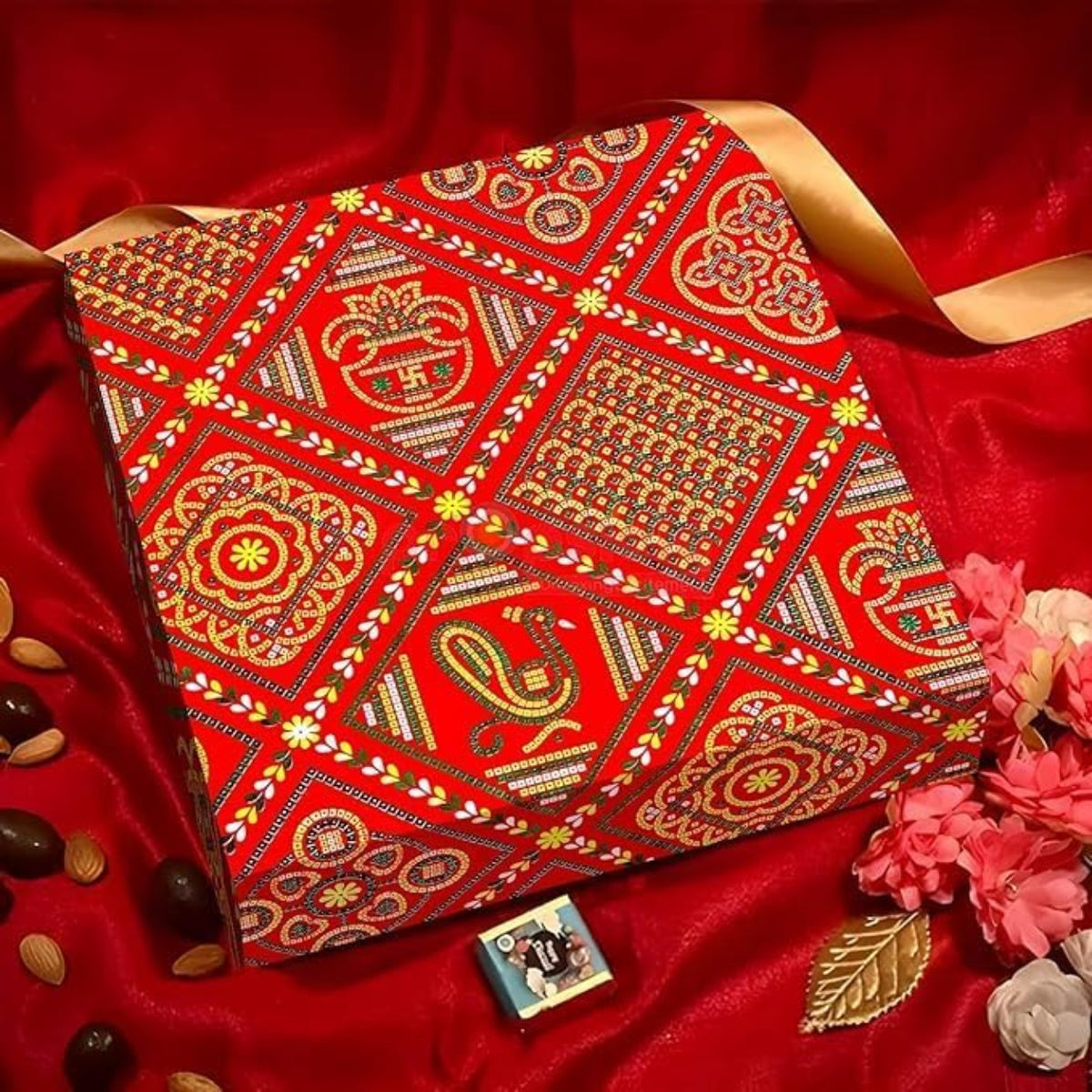Diwali Gift Packing Paper 18x25 inch, ₹3.5/- per peice MOQ 400 Pcs= 1400/- | Red Jaipuri Chunri Paper