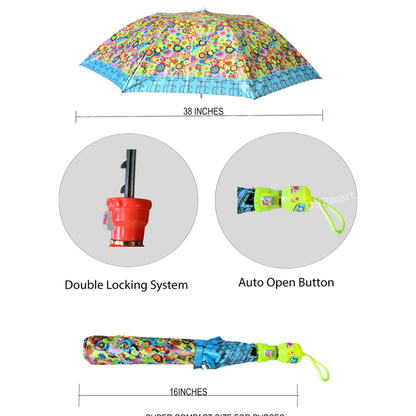 Buy Online Umbrella 2 Fold  Floral Design @139.90/- Factory Price - All India Delivery (Multicolor, MOQ 50 Pcs - 6995/-)