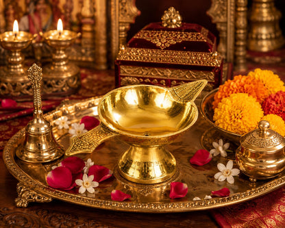 Brass Diya for Puja Small Size Akhand Diya for Puja | Deepak for Pooja Diwali Gift Item
