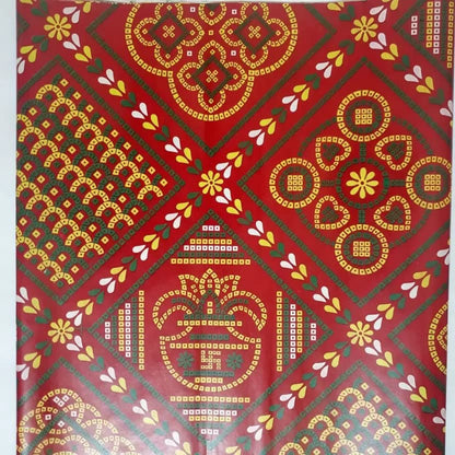 Diwali Gift Packing Paper 18x25 inch, ₹3.5/- per peice MOQ 400 Pcs= 1400/- | Red Jaipuri Chunri Paper