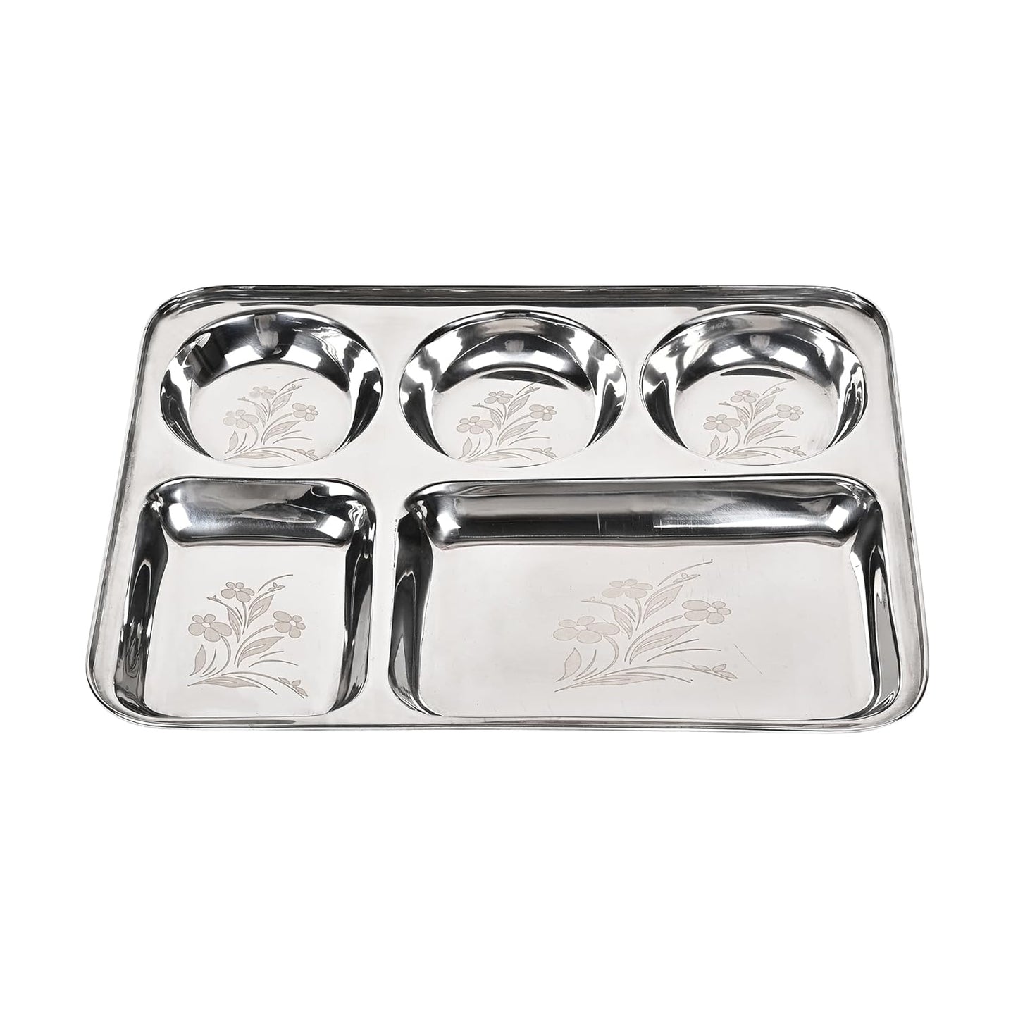 Buy Stainless Steel 5 in 1 Bhojan Thali Online | Utility Gift  Donation Thali ₹91/- Per Piece | All India Delivery
