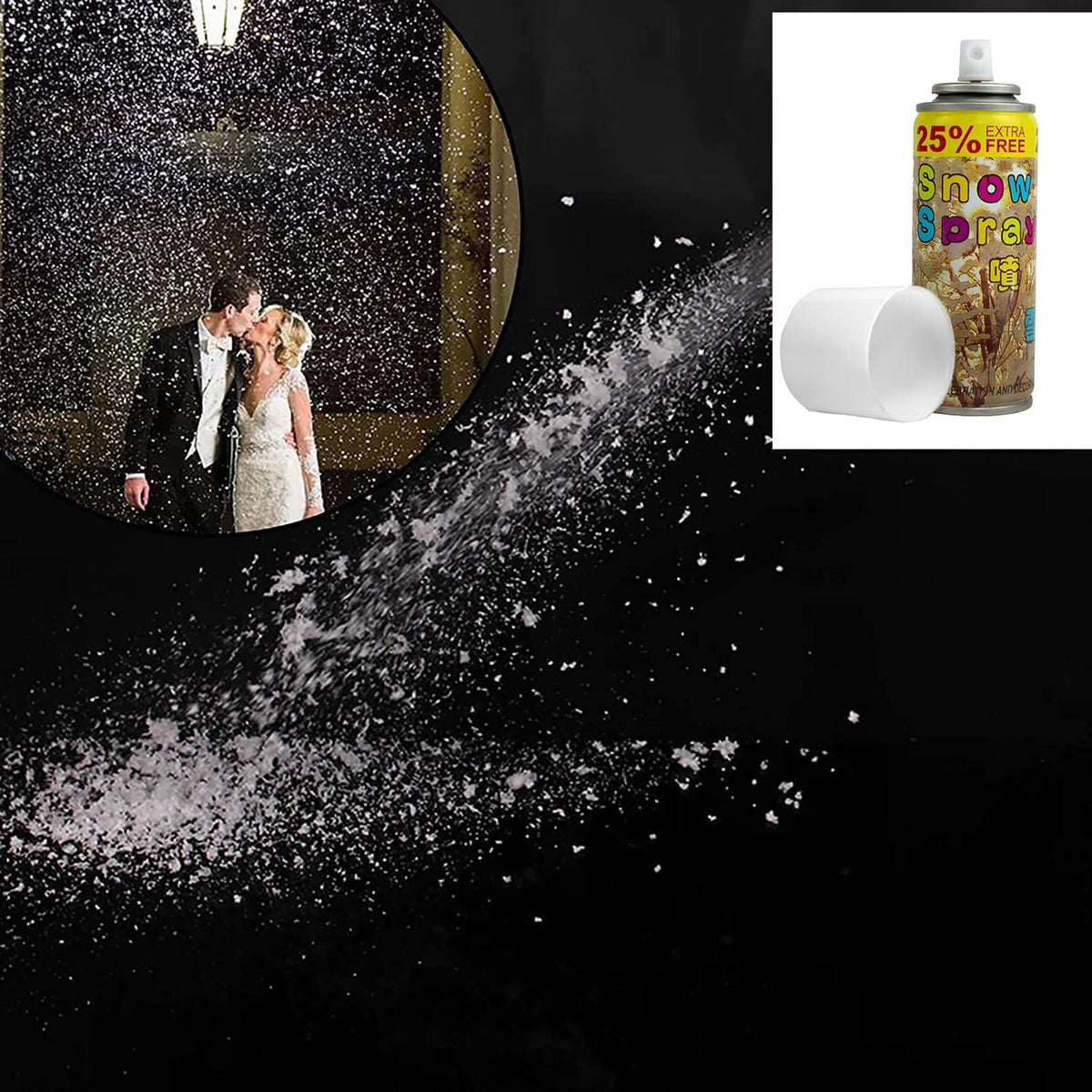Snow Spray White ₹39.90 | Artificial Snow Party Spray for Birthday & Wedding