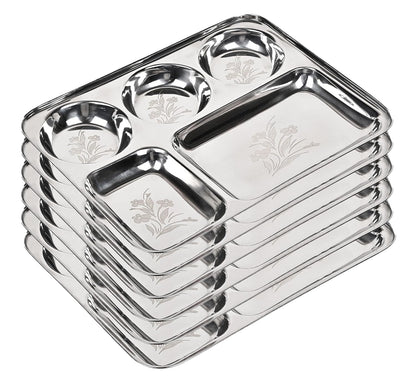 Buy Stainless Steel 5 in 1 Bhojan Thali Online | Utility Gift  Donation Thali ₹91/- Per Piece | All India Delivery