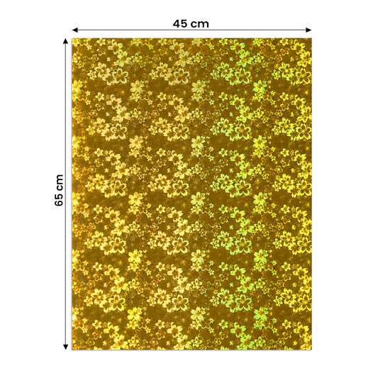 Golden Gift Wrapping Paper | Diwali Gift Wrap Sheet | Decorative Gift Packing Paper 65 × 45 cm | Factory Rate