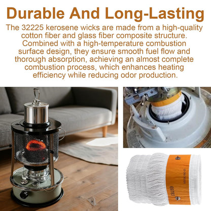 32225 Kerosene Wicks for Kero World KW-24C DuraHeat DH-2300 Dyna-GLO CV-2300&RMC-95C Envirotemp CV-2300 Keroheat CV-2300，Kerosene Heater Replacement Wicks