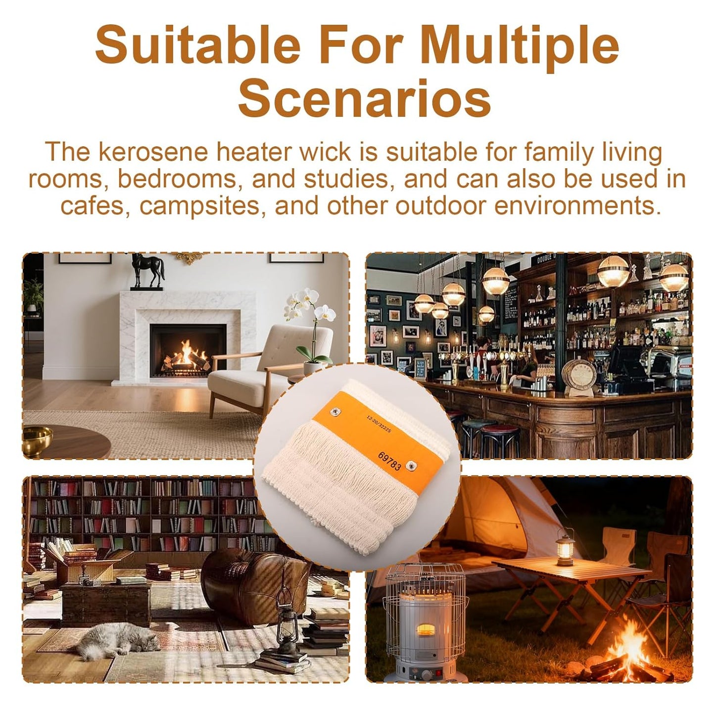 32225 Kerosene Wicks for Kero World KW-24C DuraHeat DH-2300 Dyna-GLO CV-2300&RMC-95C Envirotemp CV-2300 Keroheat CV-2300，Kerosene Heater Replacement Wicks