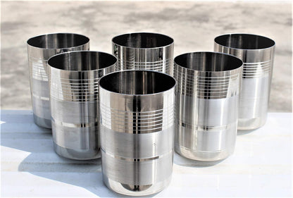 Buy 6 Piece Stainless Steel Glass Set Online | Utility Gift @ ₹35/- Per Piece | All India Delivery