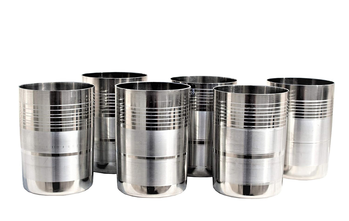 Buy 6 Piece Stainless Steel, Glass Set Online, 200 ml | Utility Gift @ ₹35/- Per Piece | All India Delivery