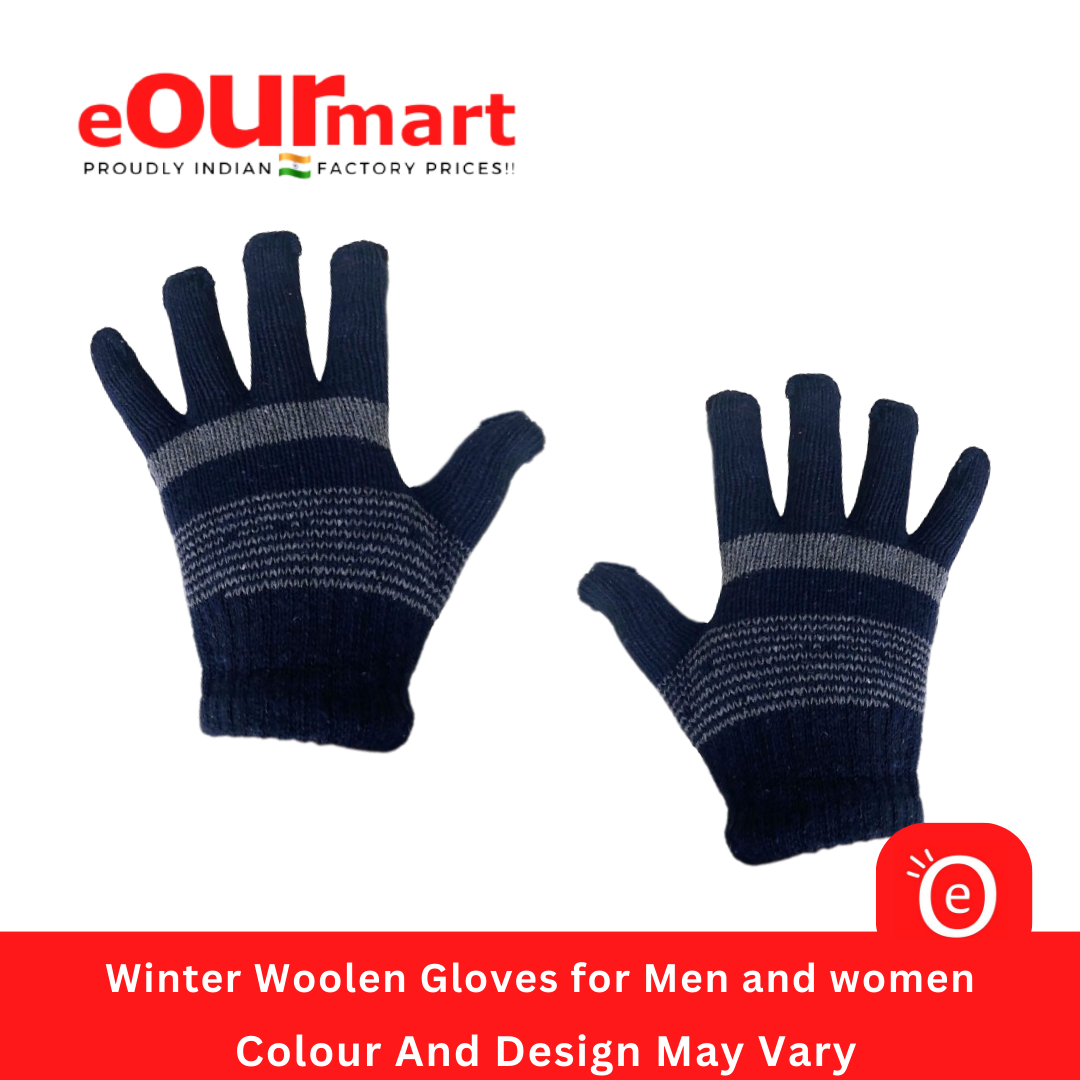 Unisex Winter Woolen Gloves | Colour And Design May Vary