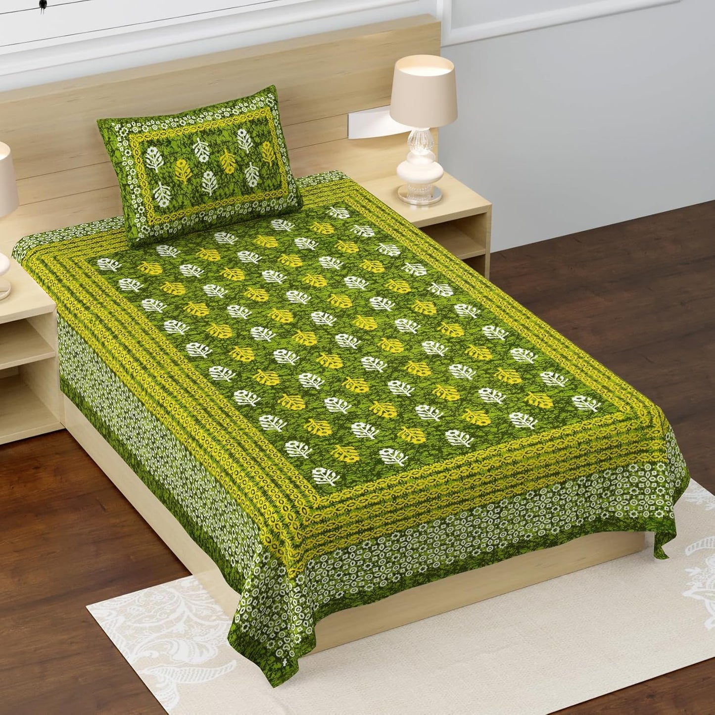Diwali Gift Double Bed Bedsheet under ₹ 149 | Cotton 53x85 inch, Multicolor MOQ 51 Pcs - ₹7599/-