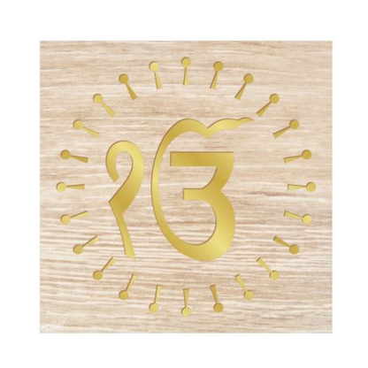 Sikh Religious Ik Onkar Golden Acrylic Mirror Sheet and Pinewood Lasercut Wall Decor for Divinity room/Living Room/Bedroom/Office/Home Wall (16X16 Inch, 1pcs)