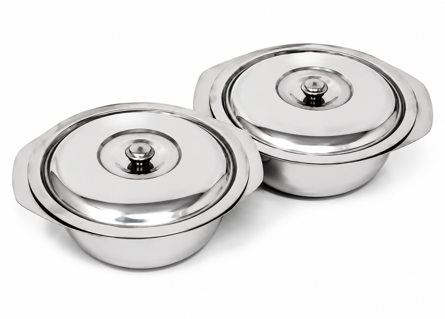 Buy Stainless Steel 2-Handi/Donga Set With Lid Online | Utility Gift ₹291 | All India Delivery