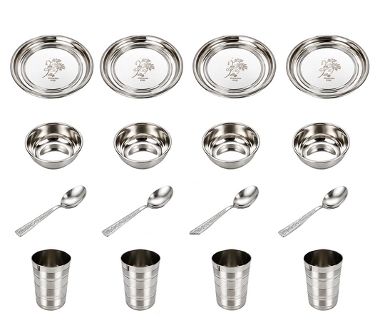 Diwali Gift Under ₹299 Stainless Steel Dinner Set, MOQ 21 Set ₹ 6279 At Lowest Price
