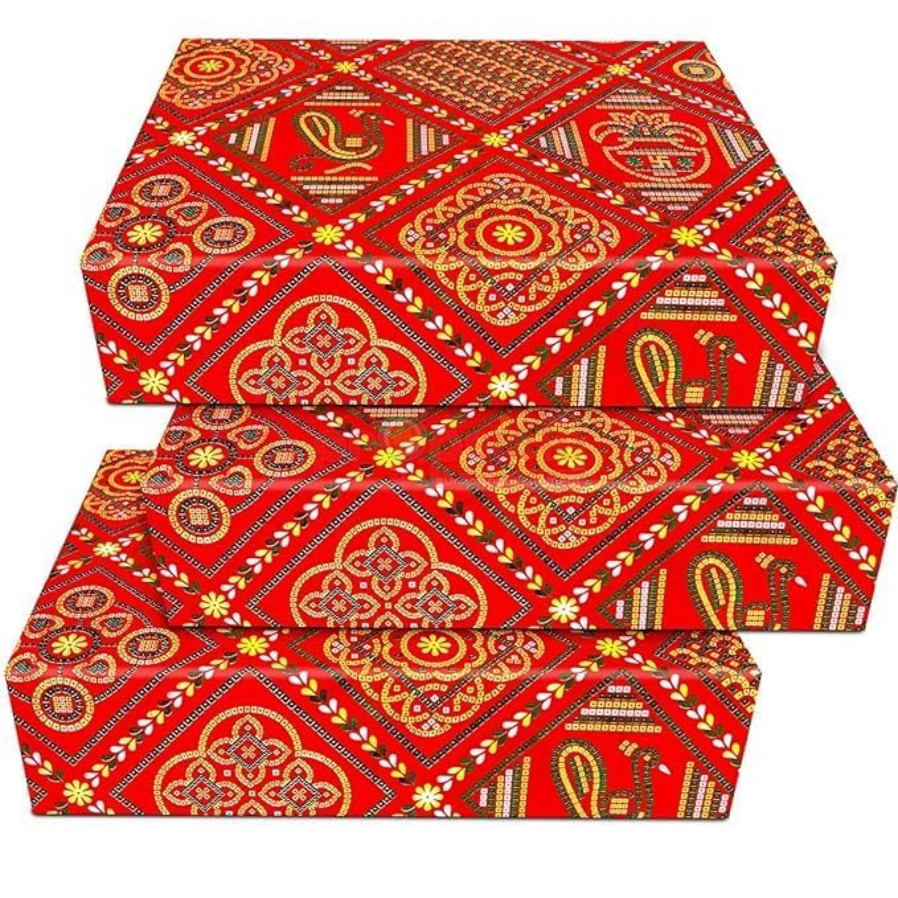 Diwali Gift Packing Paper | Red Jaipuri Chunri Paper At Factory Rate