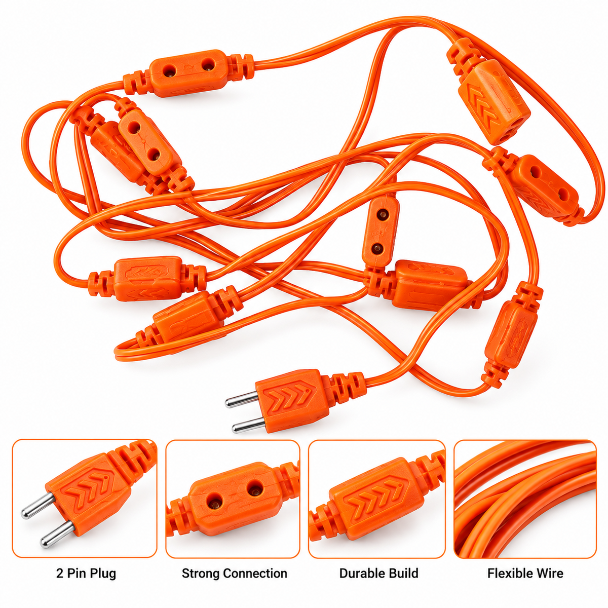Diwali LED Rice Light Jointer Wire | Female-Male Connector At Factory Rate
