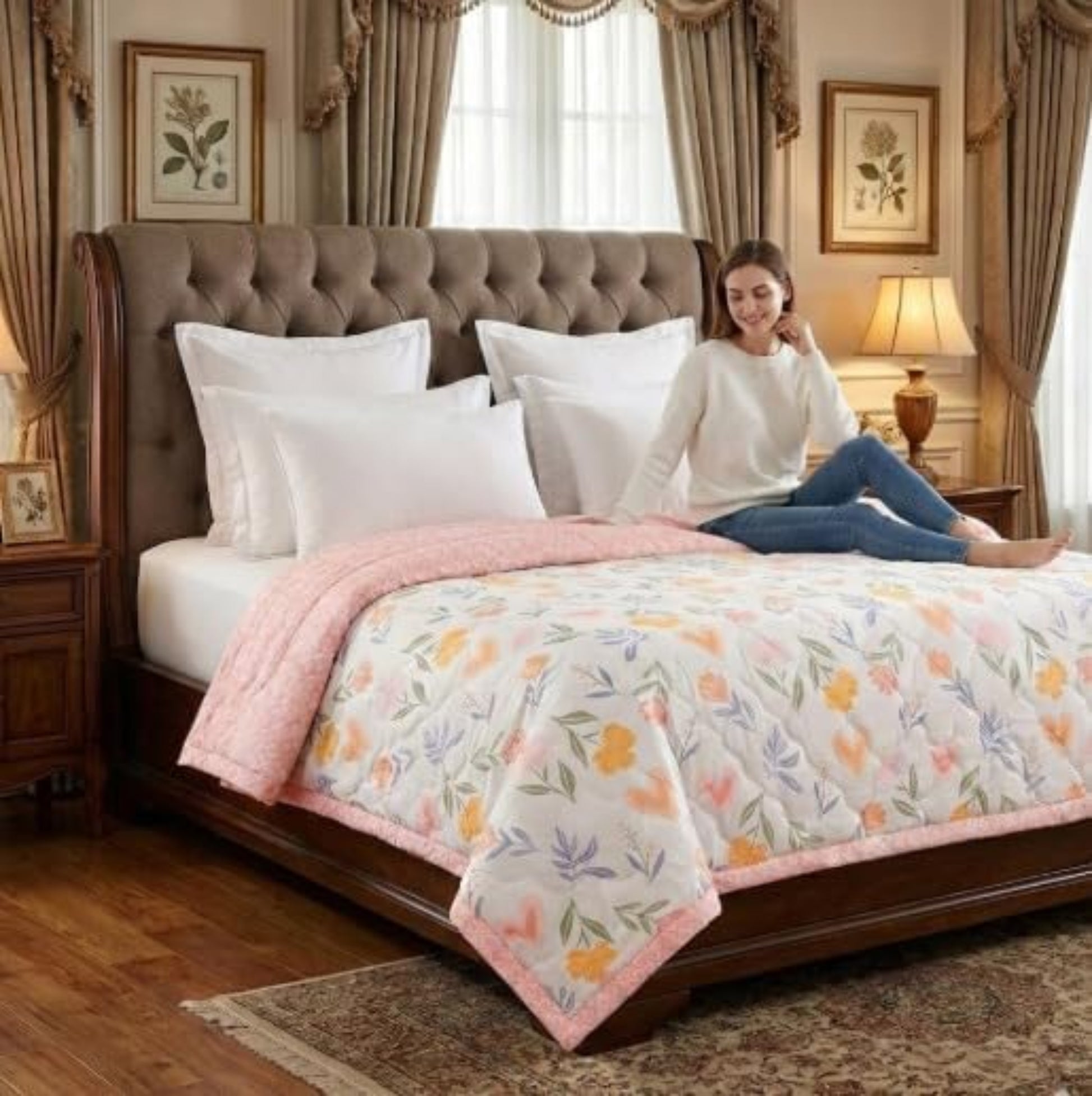 Double Bed Blanket 225×180 cm | Quilted Microfiber
