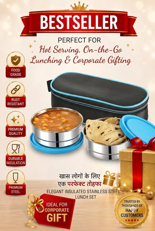 Buy Stainless Steel Lunch Box Online | Utility Gift @ ₹121 | All India Delivery