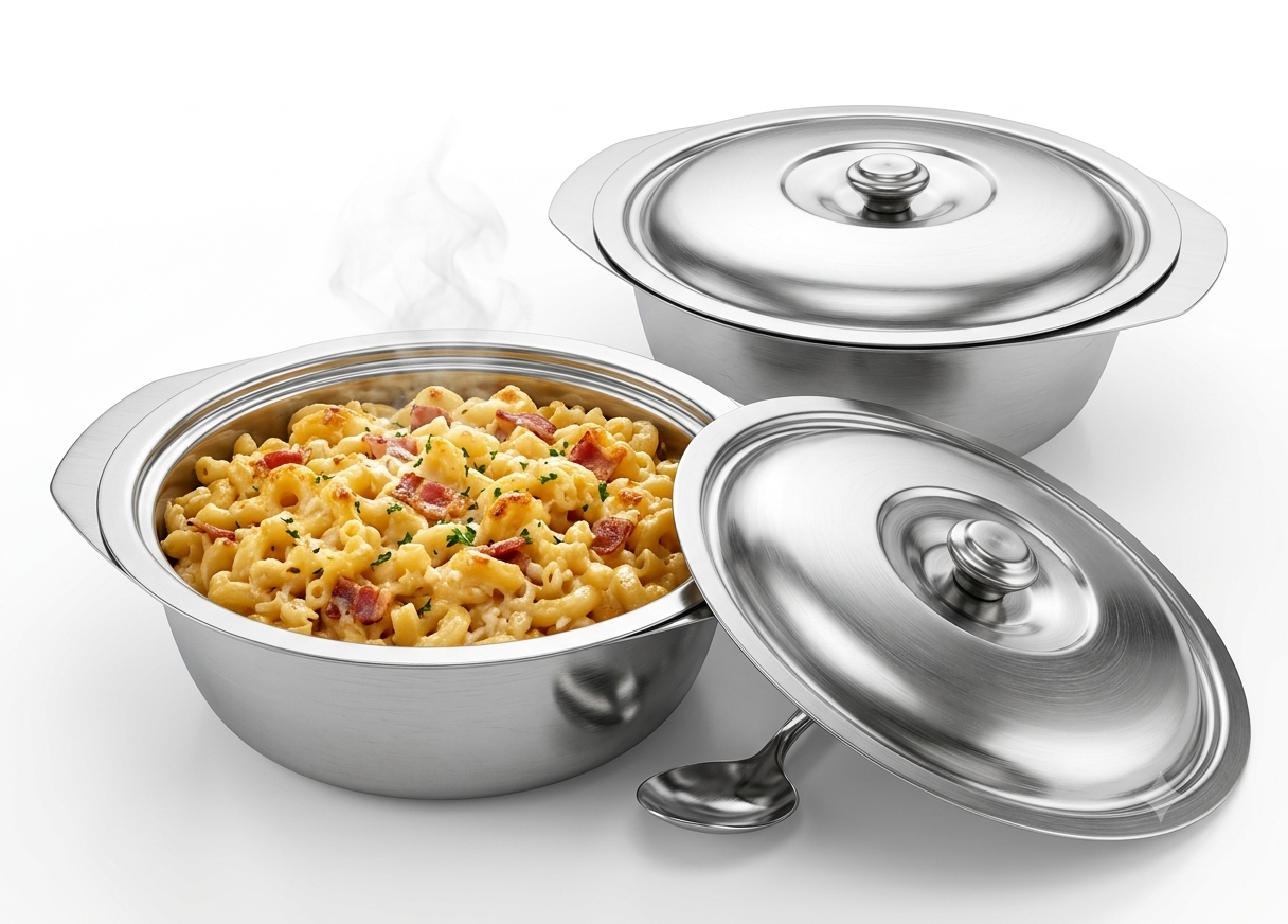 Buy Stainless Steel 2-Handi/Donga Set With Lid Online | Utility Gift ₹291 | All India Delivery