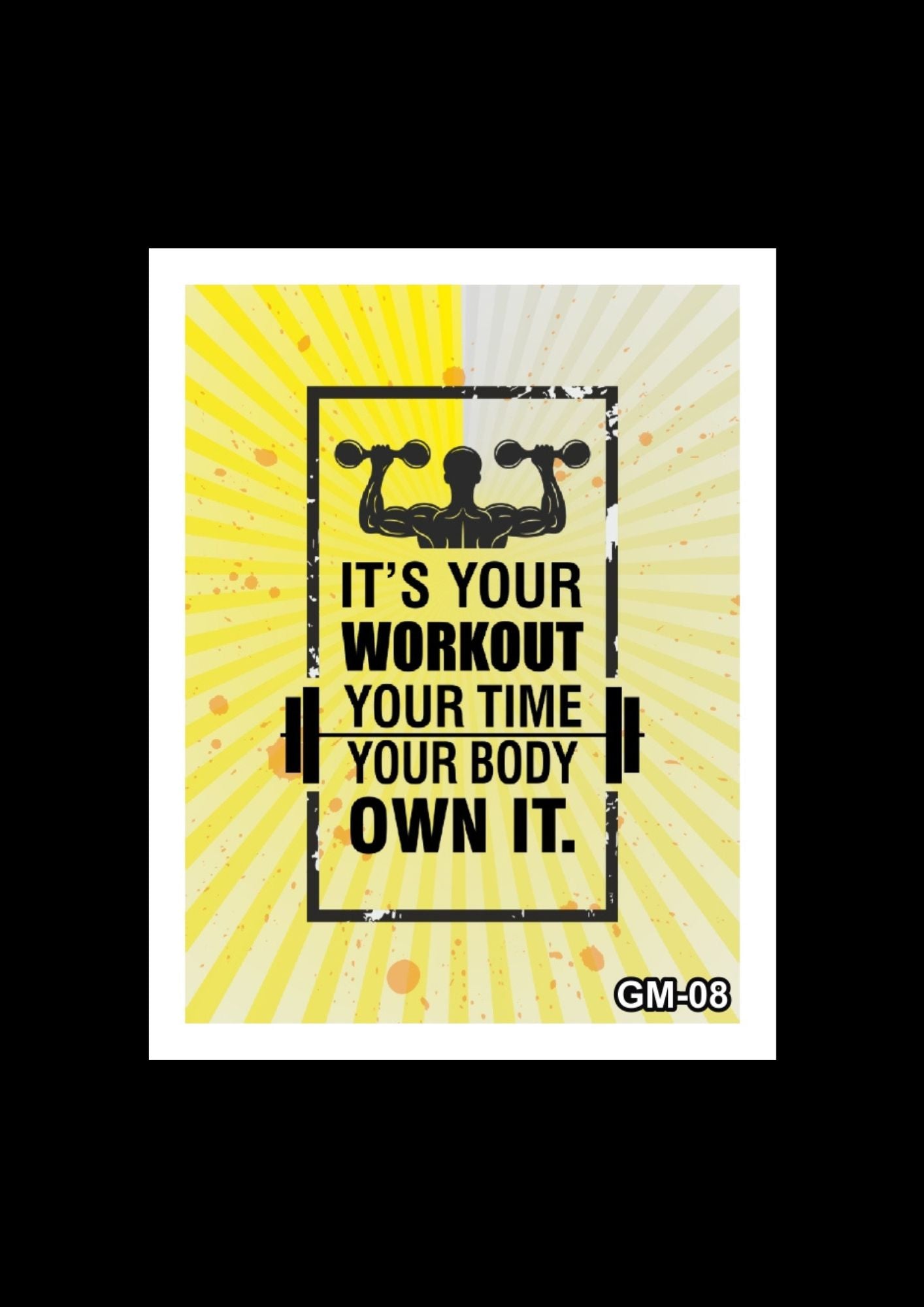 Gym Motivational Quotes White Wall Frame @ Factory price 14X18