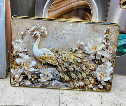 Golden MDF 12x18 Bubble Crystal Frame, For Diwali Gift, Size - 12x18 Inch , Mix Design