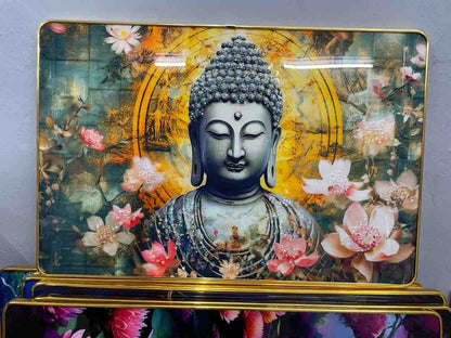 Golden MDF 12x18 Bubble Crystal Frame, For Diwali Gift, Size - 12x18 Inch , Mix Design