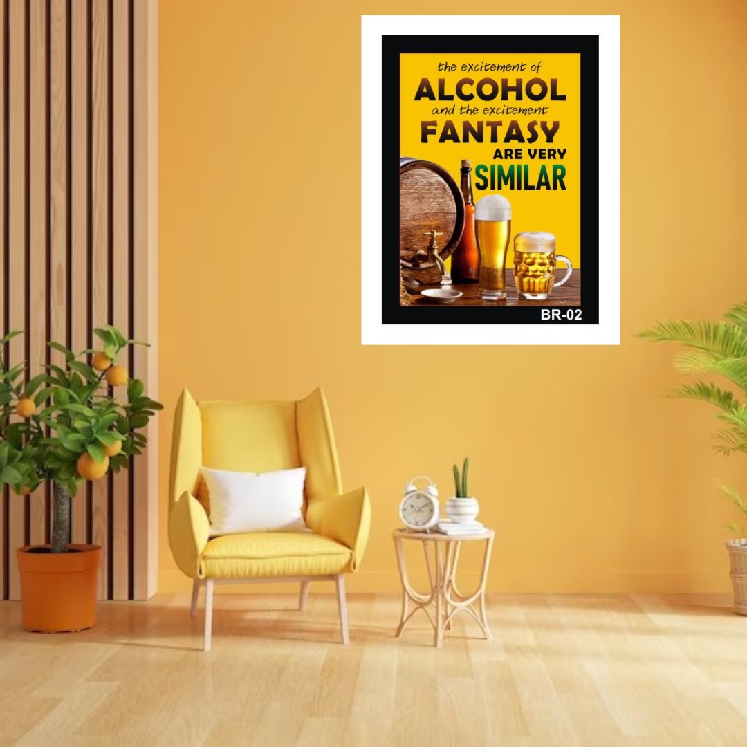Alcohol Quote Wall Frame