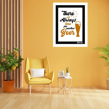 Wall Decor Bar Quote Photo frames Assorted Wholesale @ ₹130 MOQ 50 Units | Beer Bar Quotes There Is Always Time For Another Beer White Photo Frame For Wall Décor (14X18 Inch)