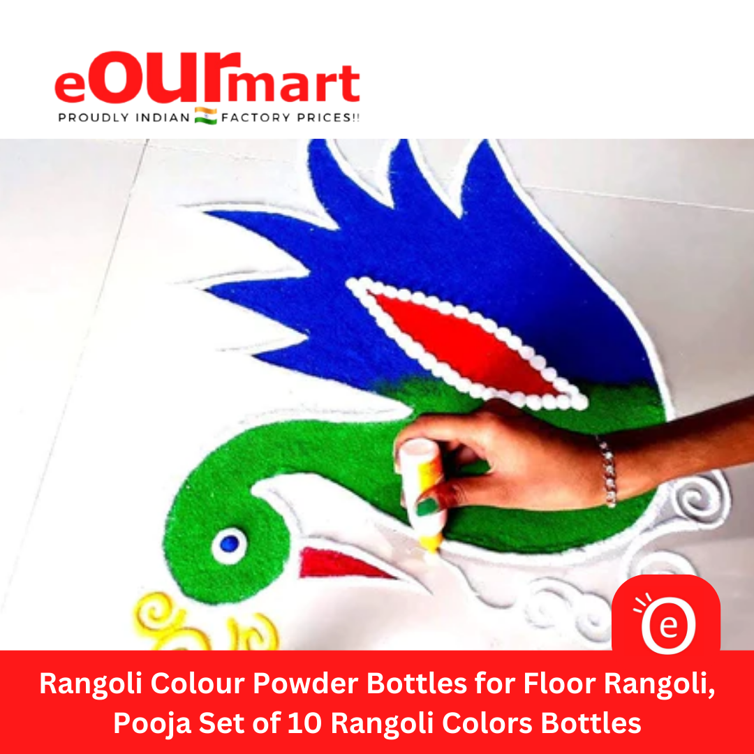 Rangoli Colour Powder Bottles 10 Colours moq 50 Set @ ₹ 70 Plastic Squeeze Bottles (10pcs, 80g Each)